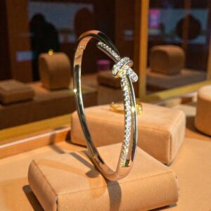 Kizara Eternal Wave Crystal Cuff Bracelet