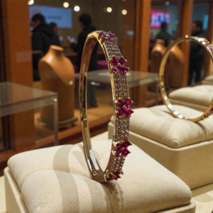 Kizara Ruby Bloom Cuff Bracelet