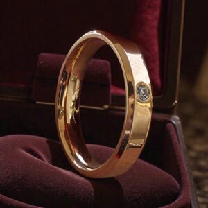 Kizara Dainty Single Solitaire Ring – Anti-Tarnish Gold CZ Minimalist