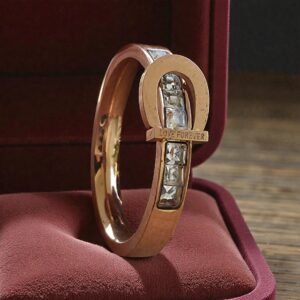 Kizara Omega Love Forever Ring – Anti-Tarnish Gold CZ Band