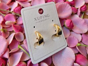 Kizara Minimal Cuff Huggie Gold Hoop Earrings – Anti-Tarnish Everyday Studs