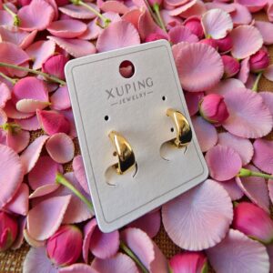 Kizara Minimal Cuff Huggie Gold Hoop Earrings – Anti-Tarnish Everyday Studs