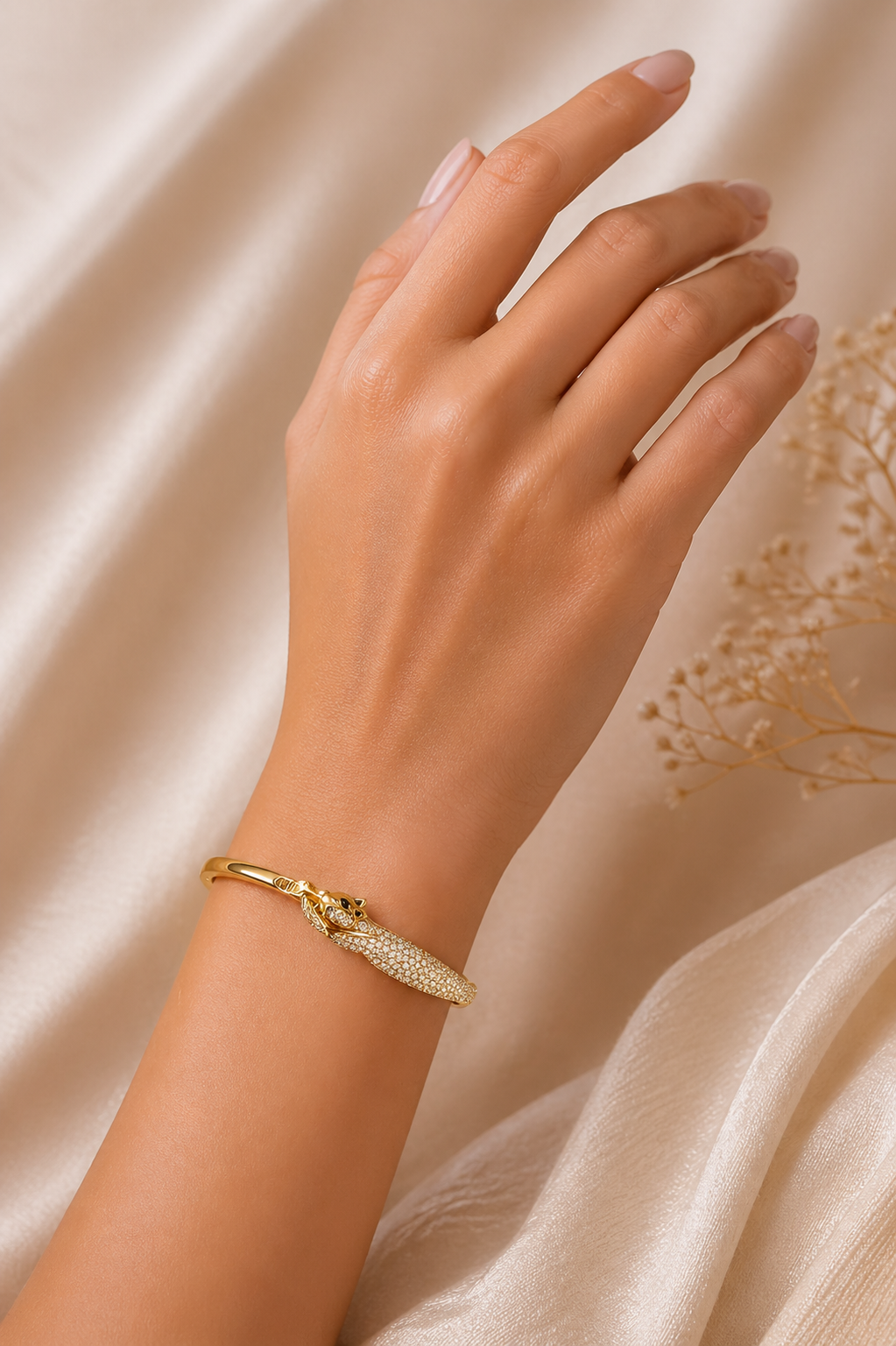 Kizara Dragon Crystal Cuff Bracelet - Image 2