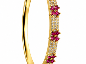 Kizara Ruby Bloom Cuff Bracelet