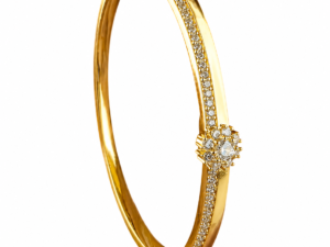 Kizara Celestial Starburst Cuff – Anti-Tarnish Diamond Bloom Bracelet