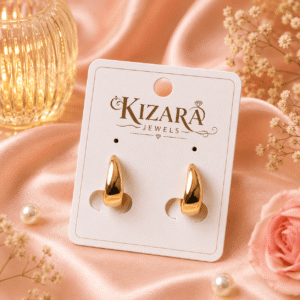 Kizara Minimal Cuff Huggie Gold Hoop Earrings – Anti-Tarnish Everyday Studs