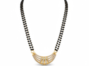 Kizara Double Line CZ Mangal Sutra – Anti-Tarnish Gold Plated Modern Daily Wear
