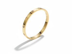 Elegant Gold Love Bracelet with Screw Design & Diamonds