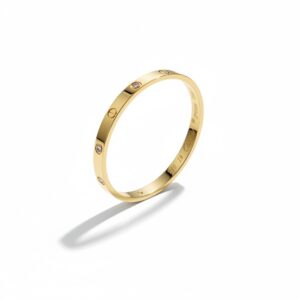 Elegant Gold Love Bracelet with Screw Design & Diamonds