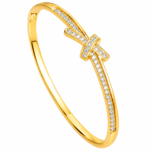 Kizara Eternal Wave Crystal Cuff Bracelet