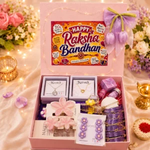Raksha Bandhan Gift Hamper for Sister | Premium Rakhi Gift Box for Her | Best Rakhi Gift Hamper (Pink)