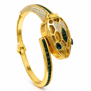 Luxury Snake Bracelet Watch for Women | Openable Decorative Cover | Anti-Tarnish Gold Bracelet Watch | Premium Gift Box Included