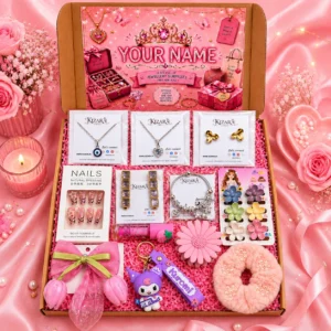 Customized Name Gift Hamper for Girls & Women | Personalized Gift Box | 12 Premium Items