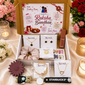 Premium Raksha Bandhan Gift Hamper for Sister | Anti Tarnish Jewellery Gift Box | Personalized Rakhi Gift for Sister | Birthday & Rakhi Surprise Hamper