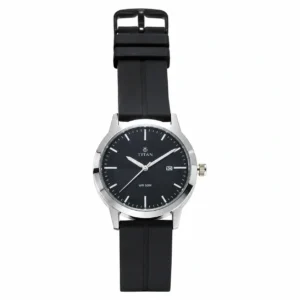 KIZARA Midnight Black Men's Watch | Premium Analog Wrist Watch with Black Silicone Strap