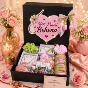 Raksha Bandhan Gift Hamper for Sister | Personalized Jewellery & Beauty Gift Box | Premium Rakhi Gift